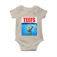 Chihuahua Dog Meme Baby Onesie Funny Horror Movie Poster Dog Teefs - Wonder Print Shop