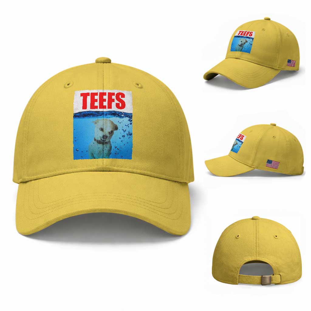 Chihuahua Dog Meme Baseball Cap Funny Horror Movie Poster Dog Teefs
