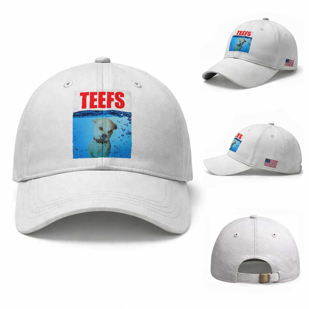 Chihuahua Dog Meme Baseball Cap Funny Horror Movie Poster Dog Teefs