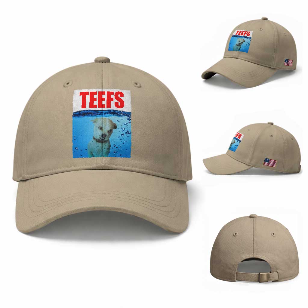Chihuahua Dog Meme Baseball Cap Funny Horror Movie Poster Dog Teefs