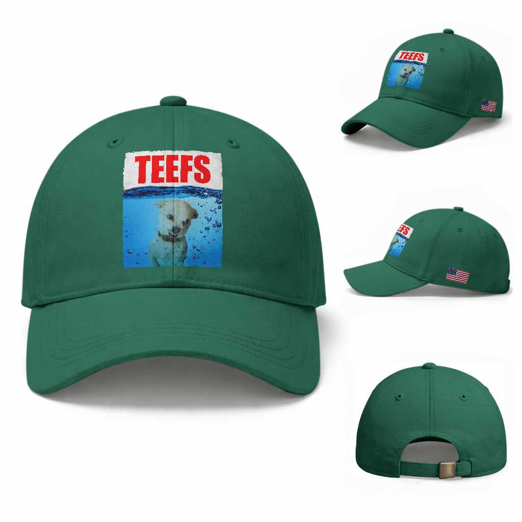 Chihuahua Dog Meme Baseball Cap Funny Horror Movie Poster Dog Teefs