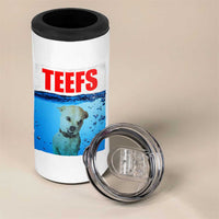 Chihuahua Dog Meme 4 in 1 Can Cooler Tumbler Funny Horror Movie Poster Dog Teefs