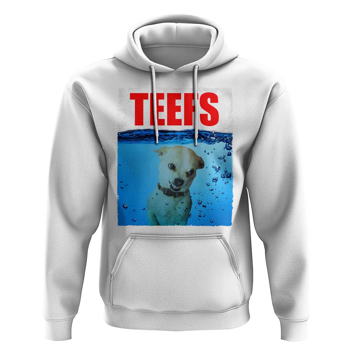 Chihuahua Dog Meme Hoodie Funny Horror Movie Poster Dog Teefs - Wonder Print Shop