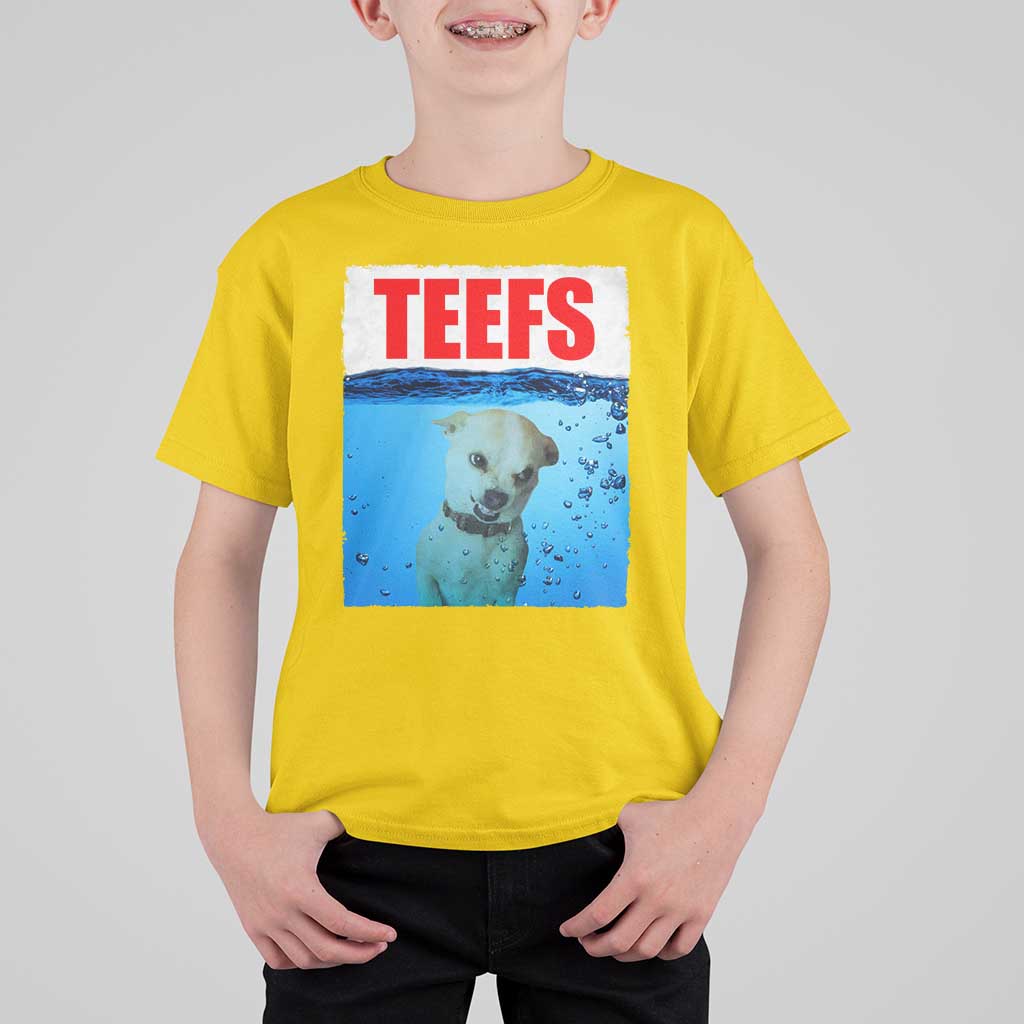 Chihuahua Dog Meme T Shirt For Kid Funny Horror Movie Poster Dog Teefs - Wonder Print Shop
