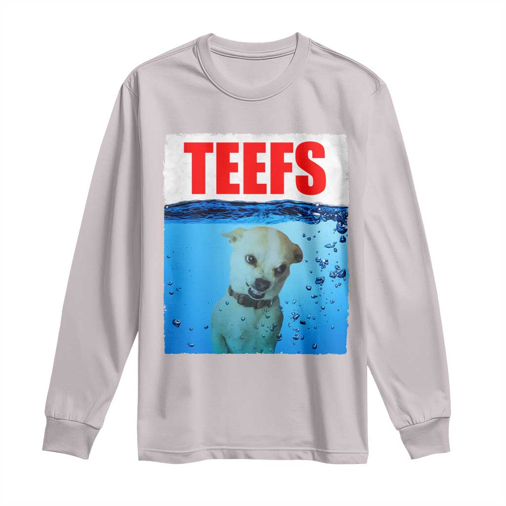 Chihuahua Dog Meme Long Sleeve Shirt Funny Horror Movie Poster Dog Teefs - Wonder Print Shop