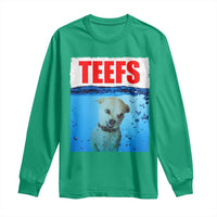 Chihuahua Dog Meme Long Sleeve Shirt Funny Horror Movie Poster Dog Teefs - Wonder Print Shop