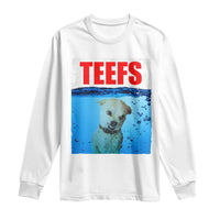 Chihuahua Dog Meme Long Sleeve Shirt Funny Horror Movie Poster Dog Teefs - Wonder Print Shop