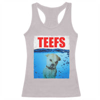 Chihuahua Dog Meme Racerback Tank Top Funny Horror Movie Poster Dog Teefs - Wonder Print Shop