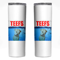 Chihuahua Dog Meme Skinny Tumbler Funny Horror Movie Poster Dog Teefs