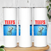 Chihuahua Dog Meme Skinny Tumbler Funny Horror Movie Poster Dog Teefs