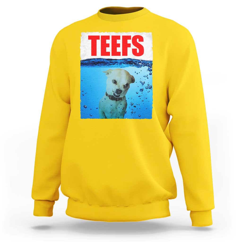 Chihuahua Dog Meme Sweatshirt Funny Horror Movie Poster Dog Teefs - Wonder Print Shop