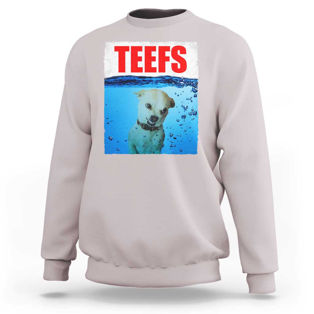Chihuahua Dog Meme Sweatshirt Funny Horror Movie Poster Dog Teefs - Wonder Print Shop