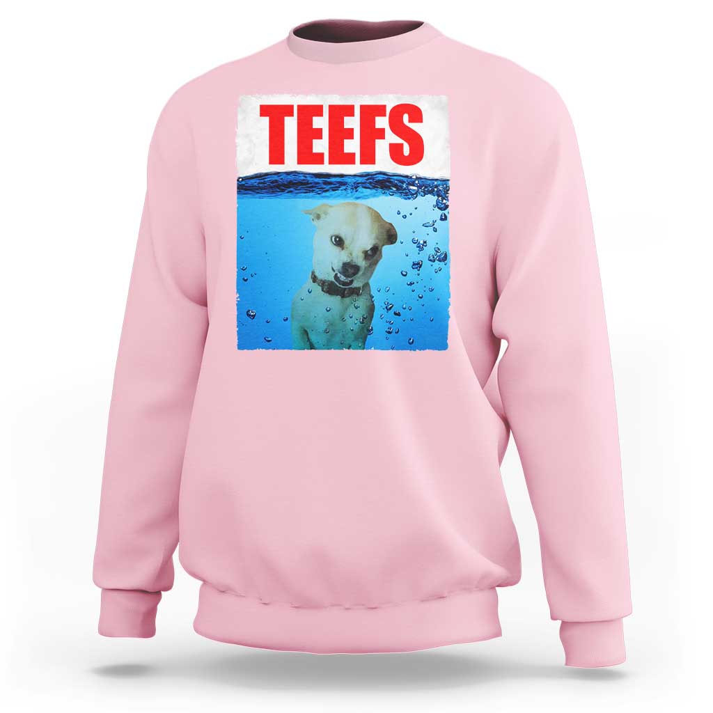 Chihuahua Dog Meme Sweatshirt Funny Horror Movie Poster Dog Teefs - Wonder Print Shop