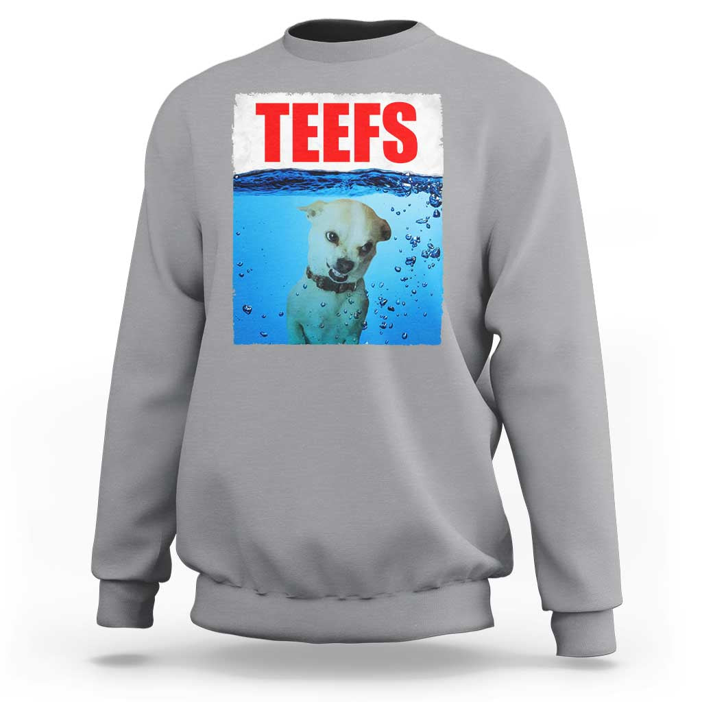 Chihuahua Dog Meme Sweatshirt Funny Horror Movie Poster Dog Teefs - Wonder Print Shop