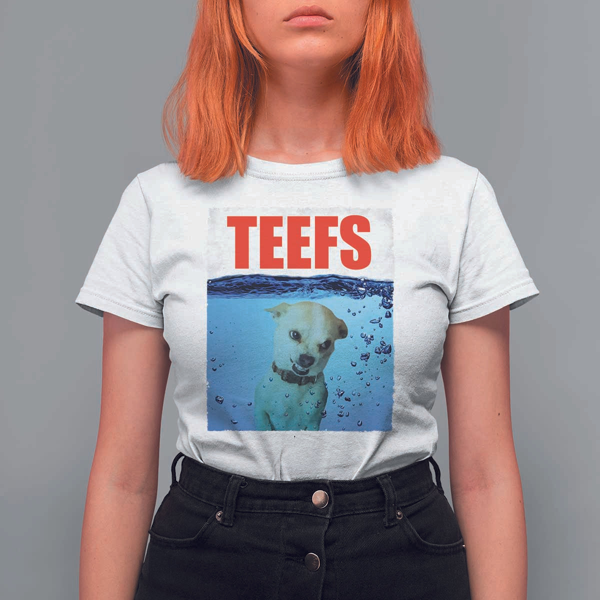 Chihuahua Dog Meme T Shirt For Women Funny Horror Movie Poster Dog Teefs - Wonder Print Shop