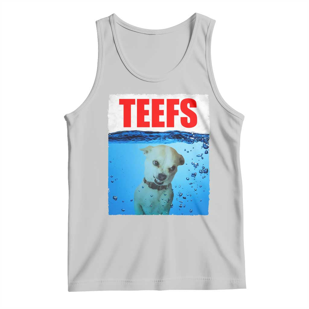Chihuahua Dog Meme Tank Top Funny Horror Movie Poster Dog Teefs - Wonder Print Shop