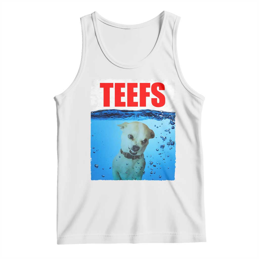 Chihuahua Dog Meme Tank Top Funny Horror Movie Poster Dog Teefs - Wonder Print Shop