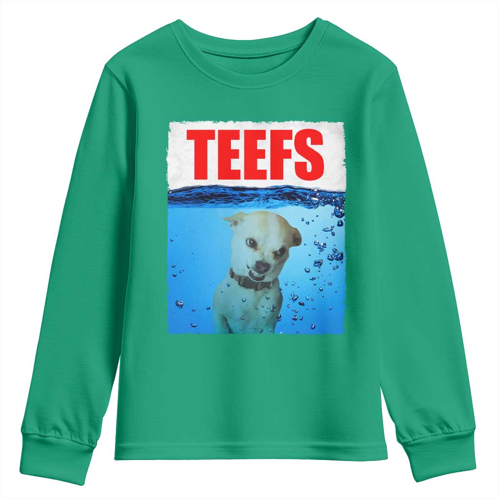 Chihuahua Dog Meme Youth Sweatshirt Funny Horror Movie Poster Dog Teefs - Wonder Print Shop