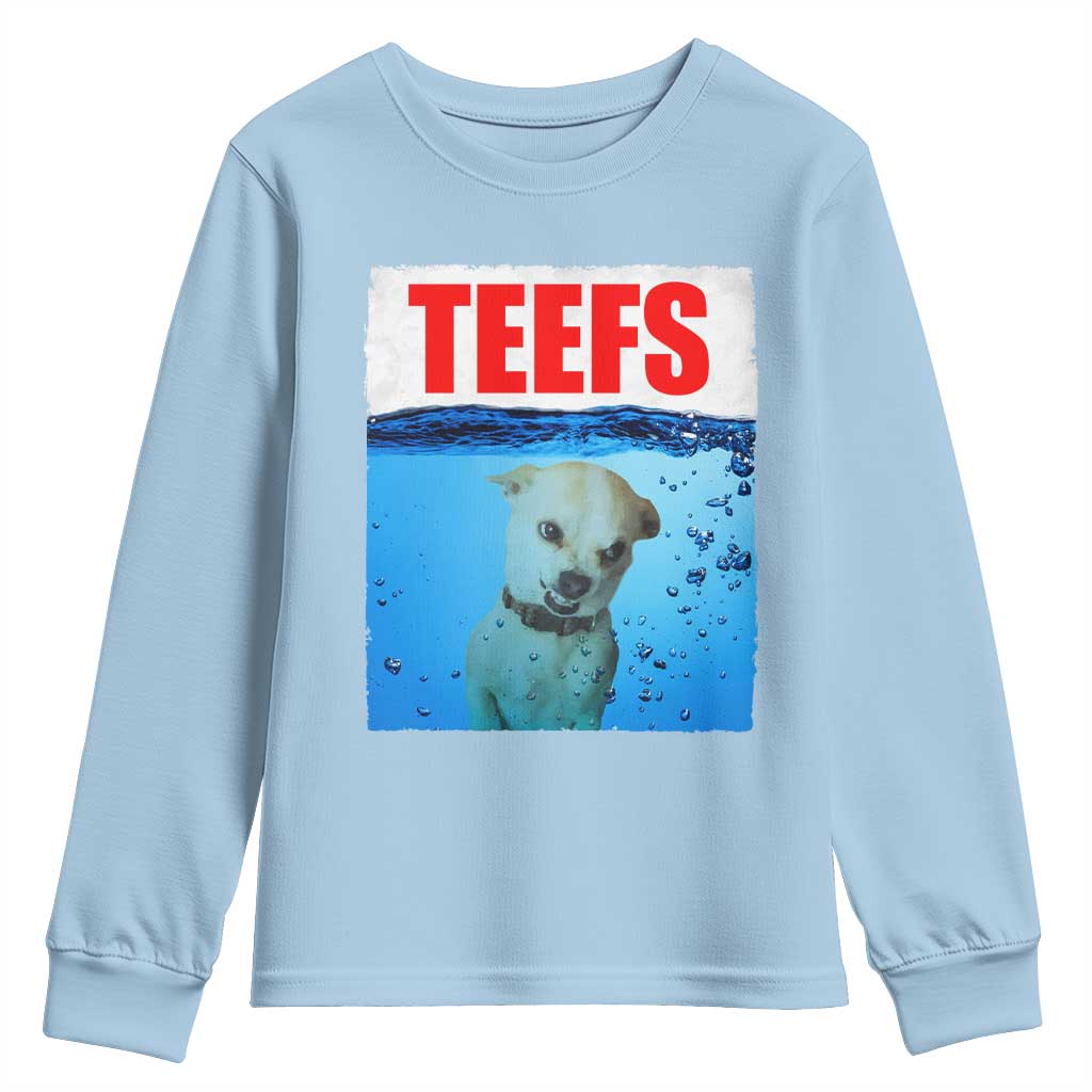 Chihuahua Dog Meme Youth Sweatshirt Funny Horror Movie Poster Dog Teefs - Wonder Print Shop