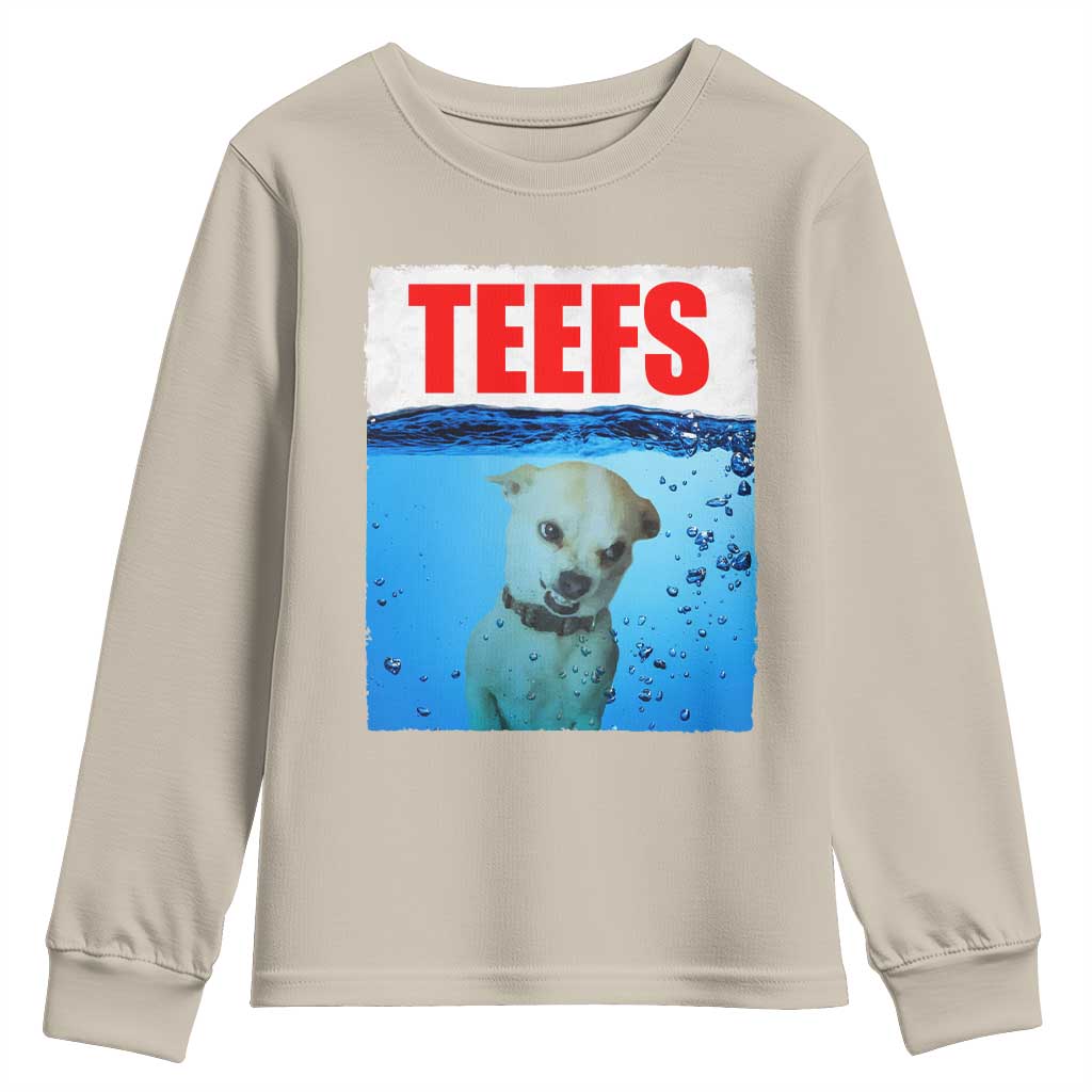 Chihuahua Dog Meme Youth Sweatshirt Funny Horror Movie Poster Dog Teefs - Wonder Print Shop
