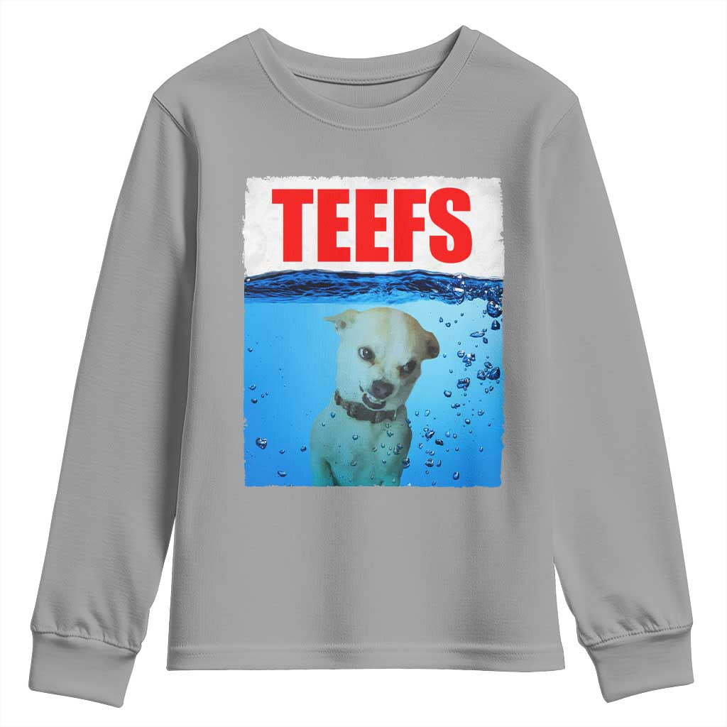 Chihuahua Dog Meme Youth Sweatshirt Funny Horror Movie Poster Dog Teefs - Wonder Print Shop