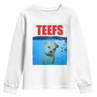 Chihuahua Dog Meme Youth Sweatshirt Funny Horror Movie Poster Dog Teefs - Wonder Print Shop