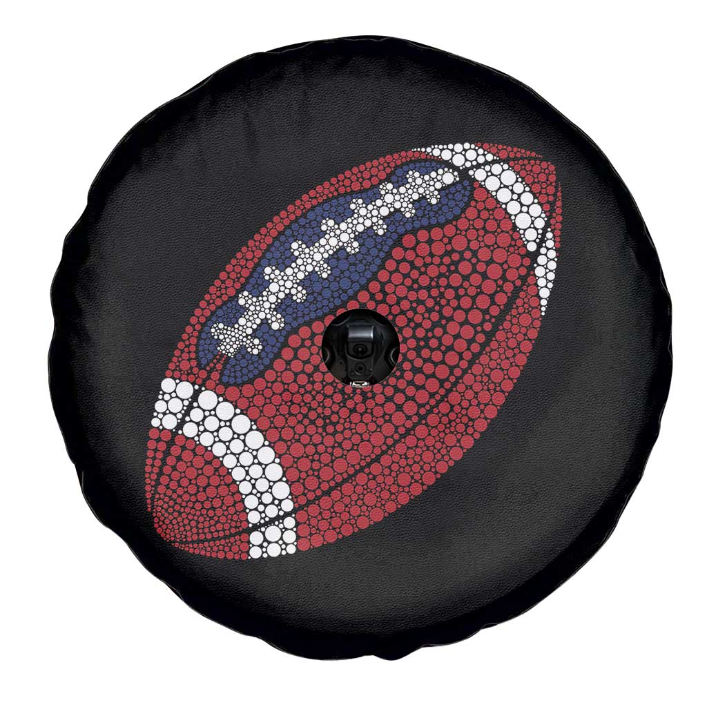 Patriotic Polka Dot Football Spare Tire Cover Dot Day Gift