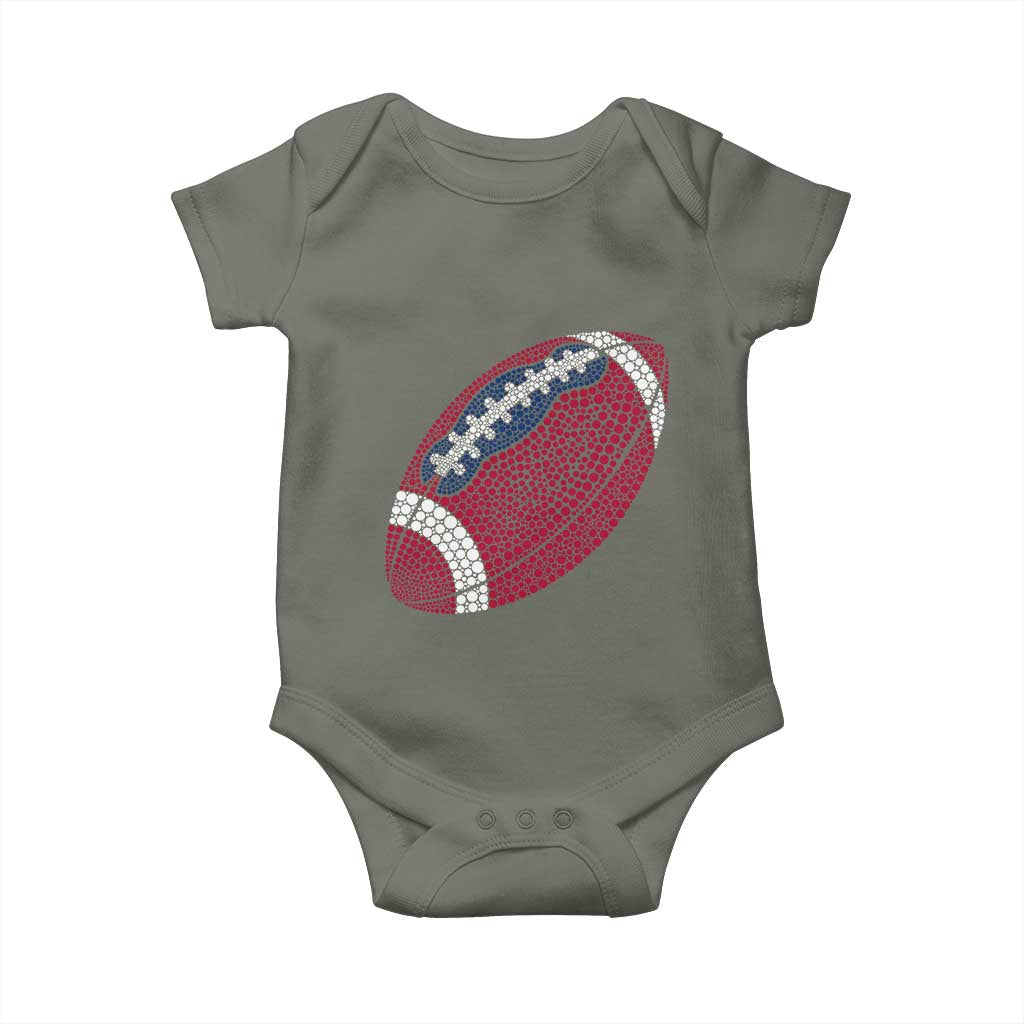 Patriotic Polka Dot Football Baby Onesie Dot Day Gift