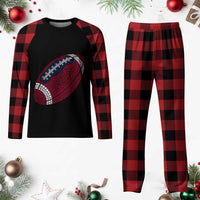 Patriotic Polka Dot Football Plaid Pajama Set Dot Day Gift