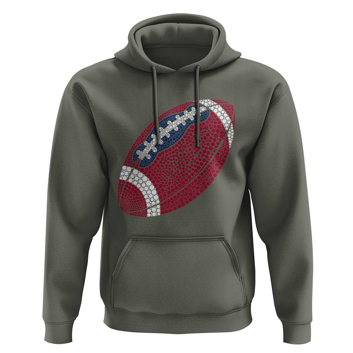 Patriotic Polka Dot Football Hoodie Dot Day Gift