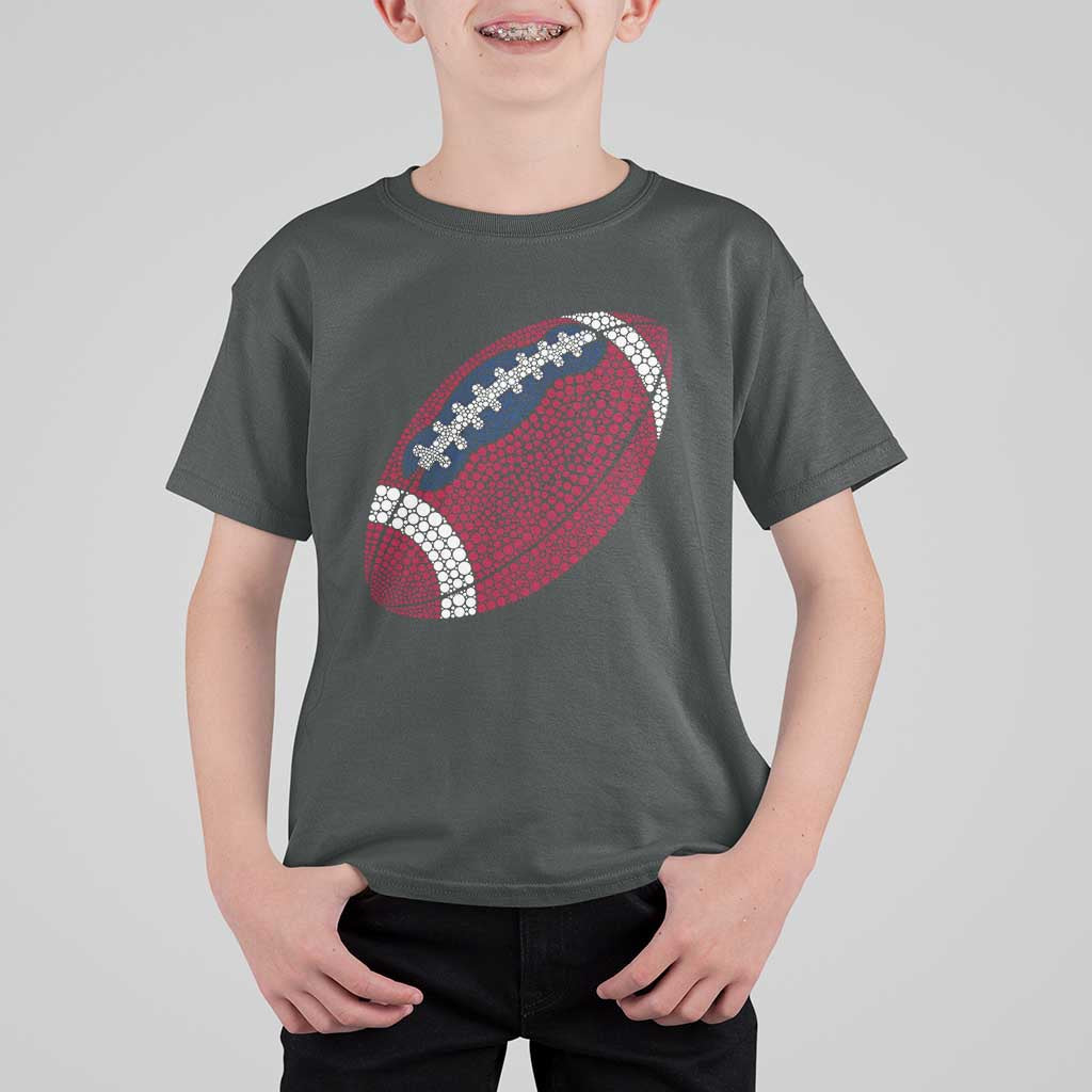 Patriotic Polka Dot Football T Shirt For Kid Dot Day Gift