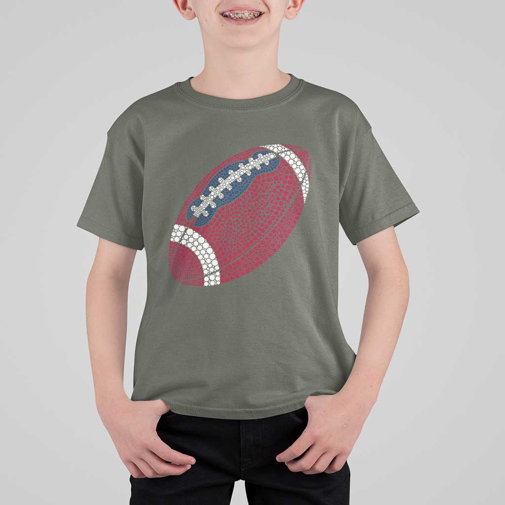 Patriotic Polka Dot Football T Shirt For Kid Dot Day Gift