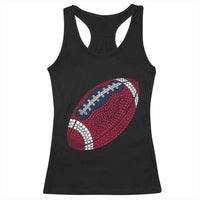Patriotic Polka Dot Football Racerback Tank Top Dot Day Gift