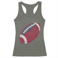 Patriotic Polka Dot Football Racerback Tank Top Dot Day Gift