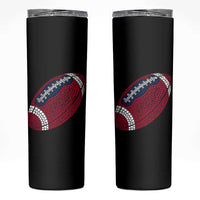 Patriotic Polka Dot Football Skinny Tumbler Dot Day Gift