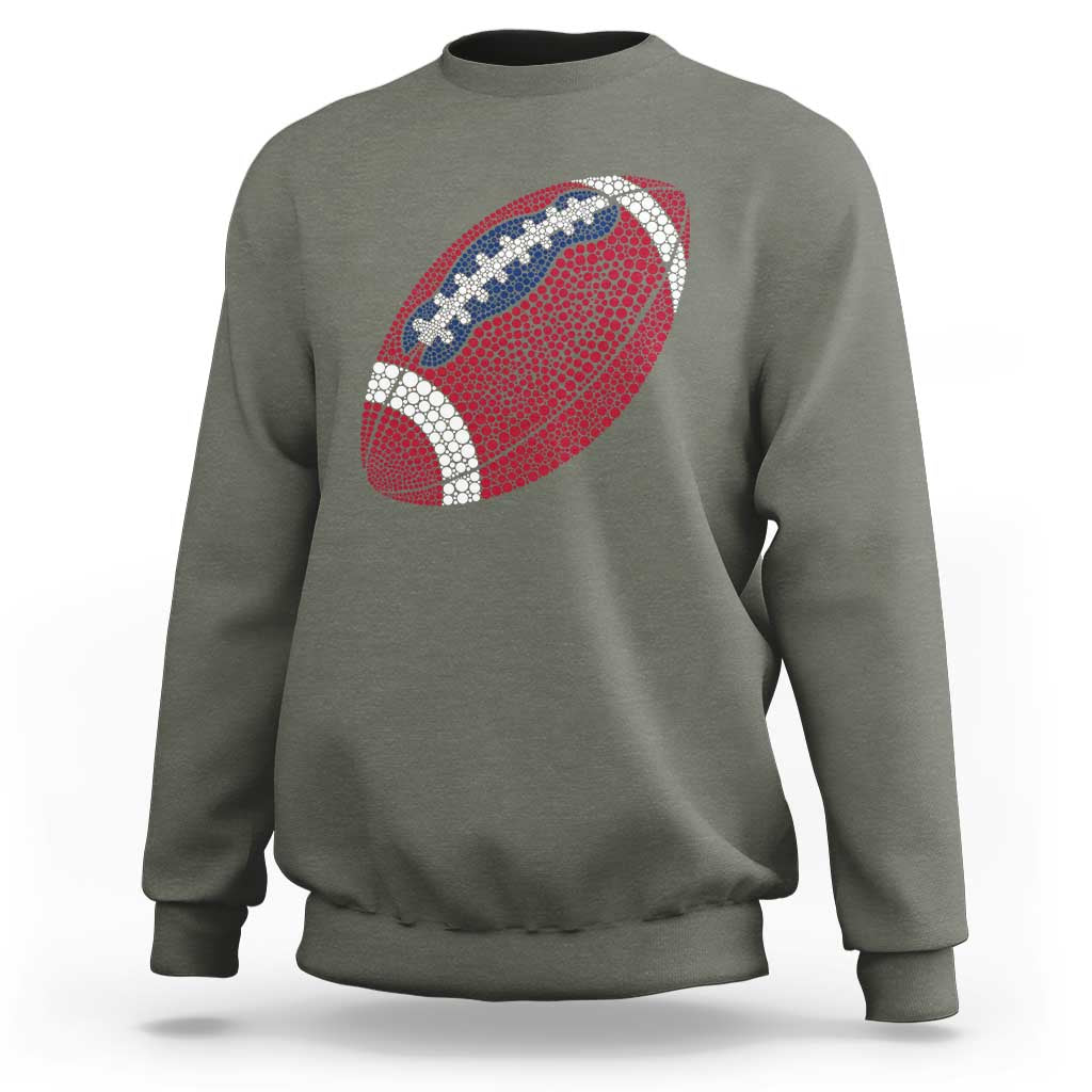 Patriotic Polka Dot Football Sweatshirt Dot Day Gift