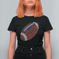Patriotic Polka Dot Football T Shirt For Women Dot Day Gift