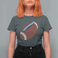 Patriotic Polka Dot Football T Shirt For Women Dot Day Gift