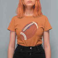 Patriotic Polka Dot Football T Shirt For Women Dot Day Gift