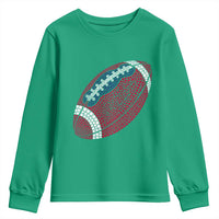 Patriotic Polka Dot Football Youth Sweatshirt Dot Day Gift