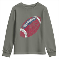 Patriotic Polka Dot Football Youth Sweatshirt Dot Day Gift