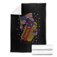 International Dot Day Hotdog Throw Blanket Red White Blue Polka Dots
