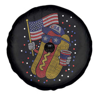 International Dot Day Hotdog Spare Tire Cover Red White Blue Polka Dots