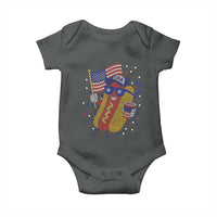 International Dot Day Hotdog Baby Onesie Red White Blue Polka Dots