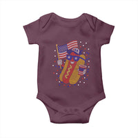 International Dot Day Hotdog Baby Onesie Red White Blue Polka Dots