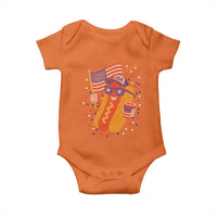 International Dot Day Hotdog Baby Onesie Red White Blue Polka Dots