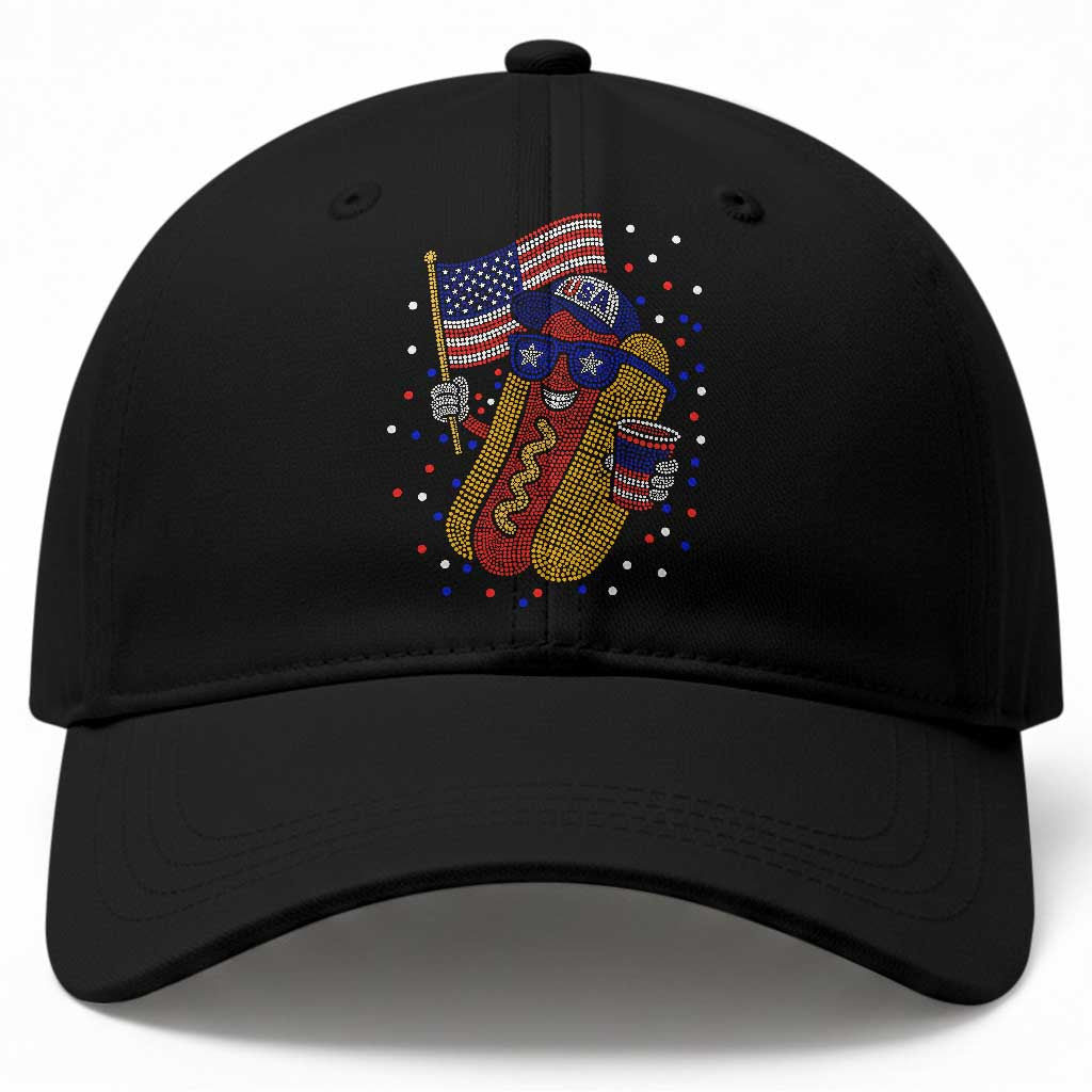 International Dot Day Hotdog Baseball Cap Red White Blue Polka Dots