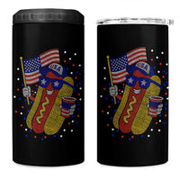 International Dot Day Hotdog 4 in 1 Can Cooler Tumbler Red White Blue Polka Dots