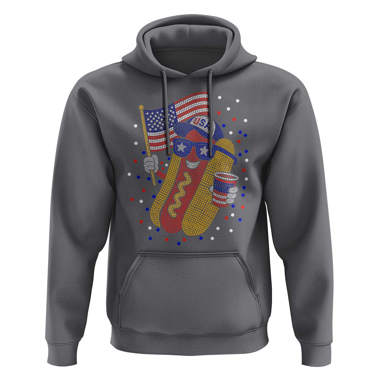 International Dot Day Hotdog Hoodie Red White Blue Polka Dots