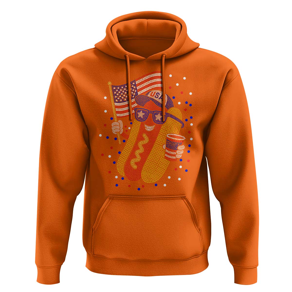 International Dot Day Hotdog Hoodie Red White Blue Polka Dots
